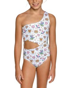 Цельный купальник Peixoto Maya, фиолетовый