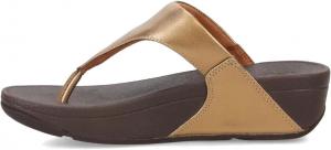 Женские сандалии FitFlop, модель Lulu Thong, коричневый/бронзовый