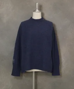 Трикотажная куртка с высоким воротником из 100% шерсти яка Studio Picone, цвет Navy (060)