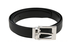 MONTBLANC Кожаный ремень мужской черный ширина 3CM