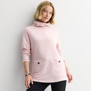 Женская туника с карманом и воротником-стойкой Croft & Barrow, Vintage Pixie