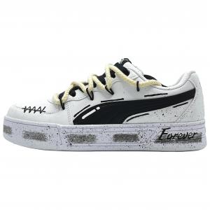 PUMA Женские скейтерские кроссовки Skye Time Graffiti низкие белые черные амортизирующие износостойкие легкие