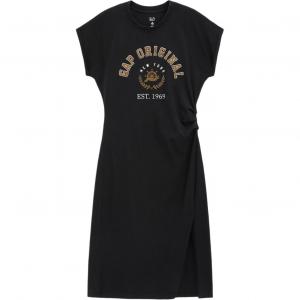 Женское платье с коротким рукавом GAP, черный