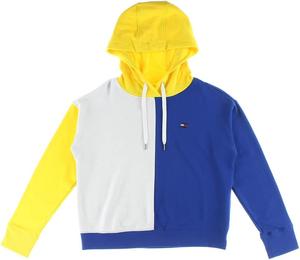 Tommy Hilfiger Женская толстовка Crop, White/Blue/Yellow