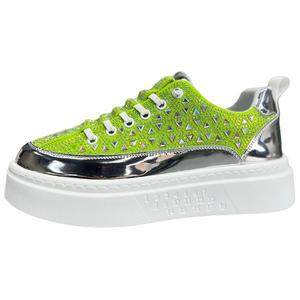 ZUOSAISI Мужские легкие низкие скейтерские кроссовки для увеличения роста бело-зеленые, цвет White Green