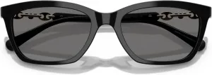 Женские солнцезащитные очки Emporio Armani EA4238 "Кошачий глаз", Shiny Black/Dark Grey Polarized