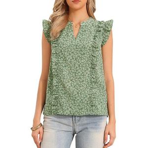 Блузка с рюшами и V-образным вырезом из шифона Inspire Chic