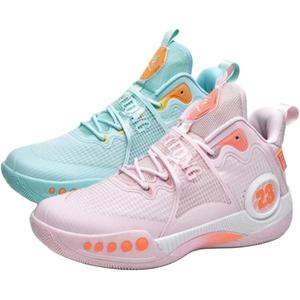 Баскетбольные кроссовки для детей и подростков, устойчивые к истиранию, дышащие, с поддержкой баланса, средней высоты Kung Fu partners, Mismatched