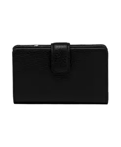 Черный кожаный кошелек с клапаном Gianni Chiarini, черный