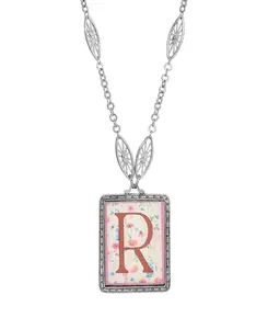 Ожерелье с цветочным прямоугольником Initial az 2028, multi-r