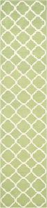 Ковер-дорожка SAFAVIEH, 69 x 305 см, Newport Collection, Green & Ivory, ручной работы, хлопковый с решетчатым узором, идеален для помещений с высокой проходимостью в гостиной, спальне (NPT430C)
