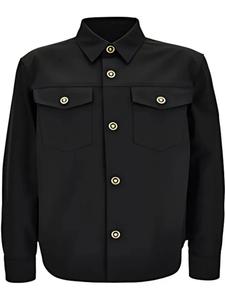 Хлопковая рубашка-пиджак Versace, черный