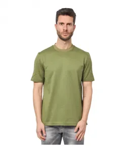 Зеленая футболка из мерсеризованного хлопка. Boss, зеленый