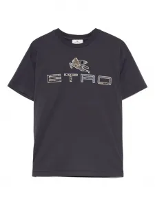 Футболка с логотипом Pegasus ETRO KIDS, синий