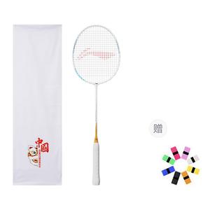 LINING Thunder 08 ракетка для бадминтона контроль тип универсальная защита начальный уровень 665mm unisex 2U/G5 белый коричневый