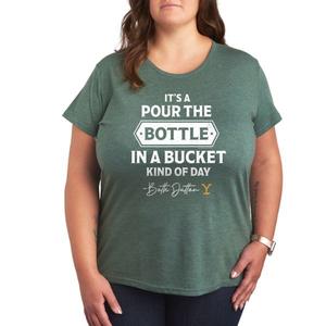 Футболка с принтом "Желтый камень" и бутылкой в ведре Licensed Character, зеленый