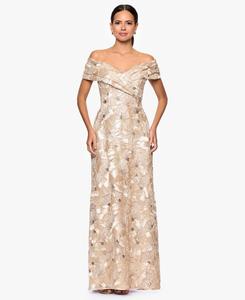 Женское платье с открытыми плечами Betsy & Adam, Champagne