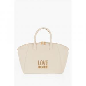 Бежевая полиэтиленовая сумка-тоут Moschino, Beige