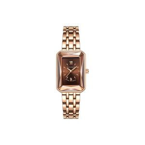 Disney Часы Small Rock Sugar Collection Quartz Movement Alloy Strap Watch Women's Watch Silver Dial, Caramel Brown