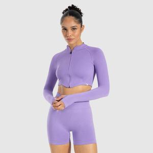 SMILODOX Женская укороченная куртка Harly темно-фиолетового цвета