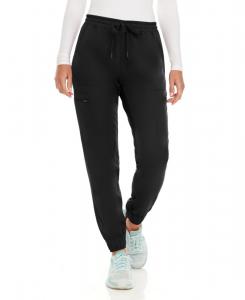 Женские медицинские брюки-джоггеры с семью карманами и эластичной тканью, растягивающейся в четырех направлениях Medichic, Black
