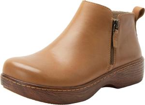 Alegria by PG Lite Женские ботильоны Alegria Oaklee с двойной молнией из кожи с эффектом древесины на низком каблуке