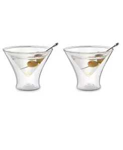 Бокалы для мартини без ножки, выдувные вручную, набор из 2 шт. Outset, clear