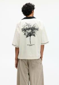 Рубашка FLORAL GRAPHIC - BOWLING PULL&BEAR, белый