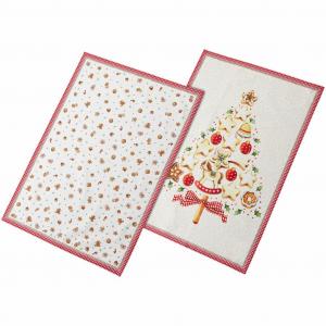 Набор кухонных полотенец Villeroy & Boch Winter Bakery Delight, 2 шт. GK красный 1486126146
