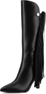 Женские ботинки Journee Dolly до колена с кисточками Journee Collection, черный