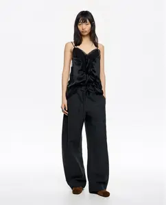 Женские джоггеры широкого кроя, однотонные Bimba y Lola, темно-серый