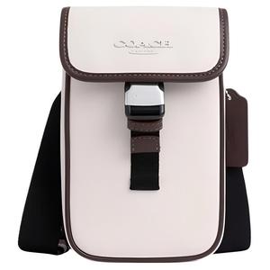 Сумка-чехол для телефона из гладкой телячьей кожи, наплечная сумка, кроссбоди мужская Chalk COACH, basic set (bag+dust bag)