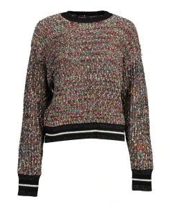 Загадочный черный свитер с контрастными деталями. Desigual, мультиколор