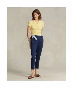 Укороченные узкие брюки-чиносы из саржи Polo Ralph Lauren, цвет 410 Navy