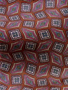 Галстук из шелковой саржи с принтом, 8 см DE PETRILLO, красный