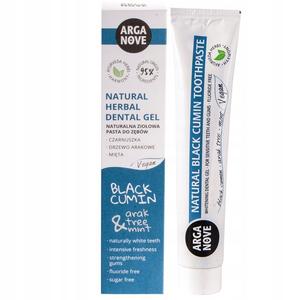 Травяная зубная паста-гель отбеливающая черный тмин арак 100г Arganove