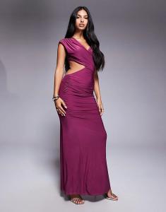 Платье миди ASOS DESIGN с драпировкой и вырезами