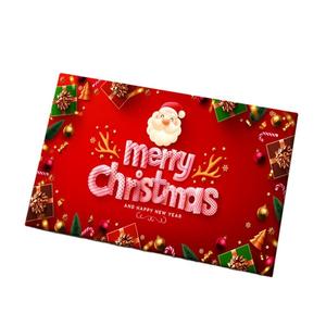 Рождественский дверной коврик для спальни, противоскользящая водопоглощающая прокладка для ванной комнаты, размер: 50*80 см Qugou GmbH, красный