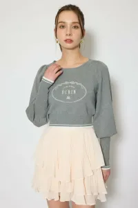 Вязаный топ с логотипом Rienda, цвет Gry