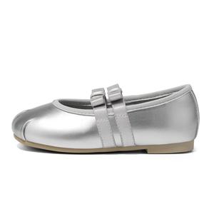 Детские кожаные туфли с амортизаторами, отскоком, водонепроницаемые, балансирующие, низкие ST&SAT KIDS, серебряный