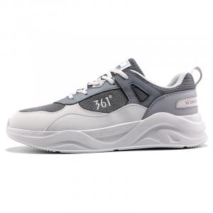 361° Дышащие, легкие, нескользящие, низкие повседневные туфли, мужские, серо-белые