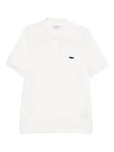 Поло с вышитым логотипом Lacoste, белый