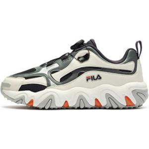 Fila Kids Нескользящие низкие детские тренировочные кроссовки серо-зеленого цвета