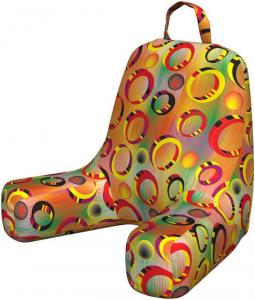 Наволочка для подушки для чтения Ambesonne с красочным узором из объемных ярких цветных колец на полосатом радужном фоне в стиле гранж, мягкая, без наполнителя, размер S, разноцветная., Multicolor