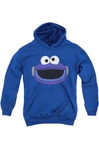 Sesame Street Меха Куки Монстр Лицо Детская Толстовка на молнии Gildan, Royal