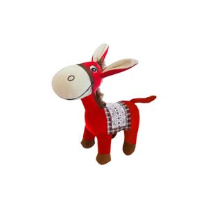Мягкая игрушка милый ослик детская кукла декоративная кукла плюшевая кукла высота 30см XIWANTONG, красный