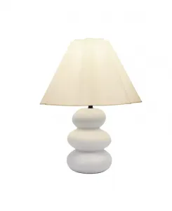 Светодиодная настольная лампа Kelsey 17,5" в стиле бохо с керамическим основанием Brightech, white