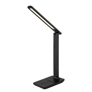 Светодиодная настольная лампа Globo Lighting Brighton, акриловое стекло / искусственная кожа - черный