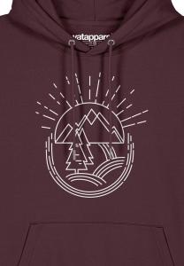 Толстовка с капюшоном NATUR IST SCHÖN watapparel, темно-красный