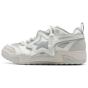 Женские противоскользящие износостойкие низкие кеды для скейтбординга Sail White Light Heather Gray XTEP, Sail White/Light Heather Gray